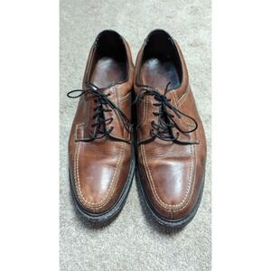 Allen Edmonds Shoes Men's 10 D Brown Leather Wilbert Split Toe Comfort